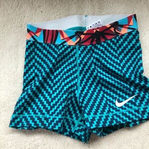 Teal Nike pro shorts